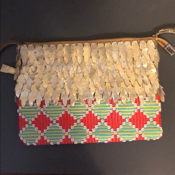 Anthropologie Handbags - Anthropologie beaded clutch